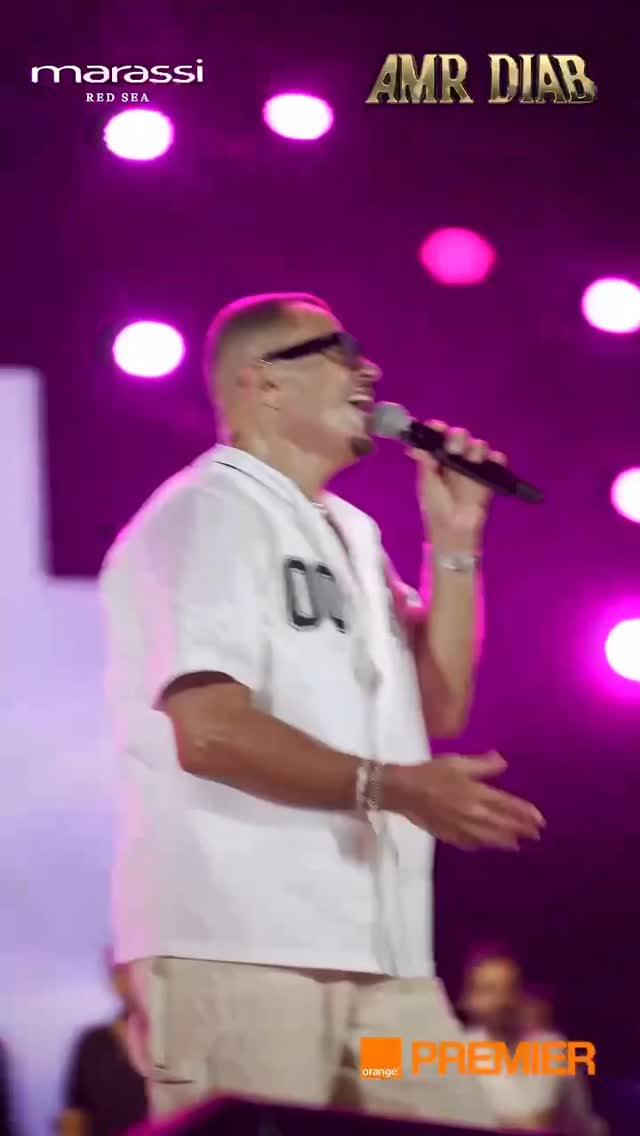 Instagram post by @amrdiab for Orange. Caption reads: A true legend, @amrdiab lit up the night like no....