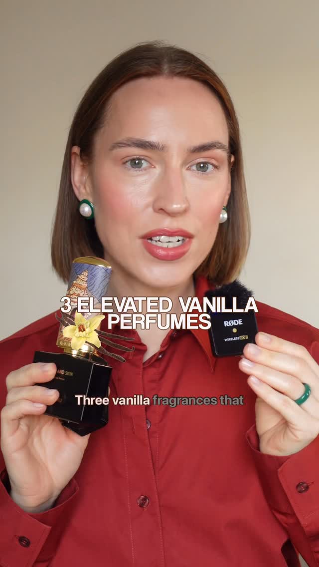 Instagram post by an influencer for Floraïku Paris. Caption reads: 3 elevated vanilla perfumes that will evoke....