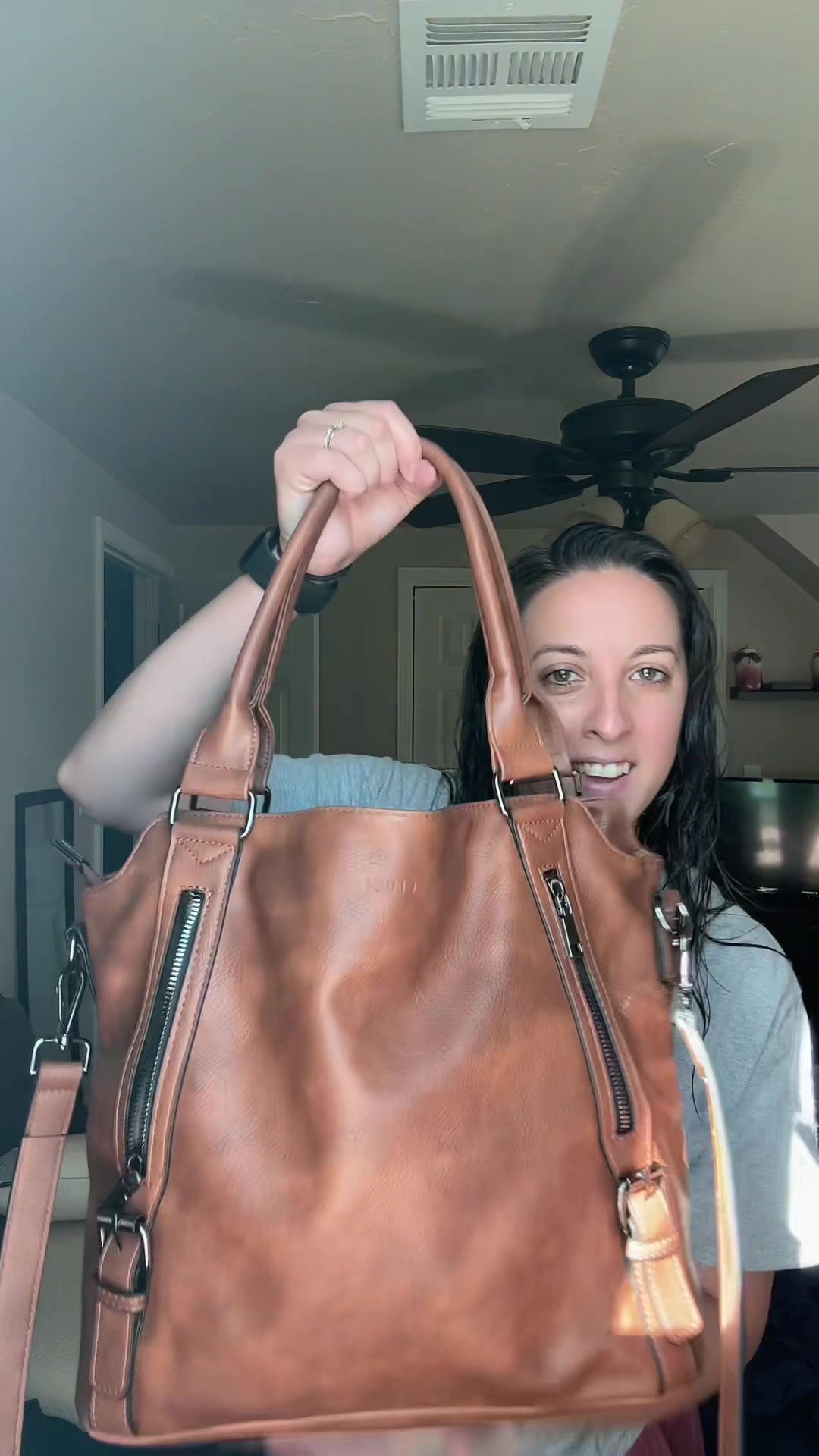 TikTok post by @joanna_weeks1 for CLUCI. Caption reads: [...] #diaperbag #mombag #purse #everydaybag....