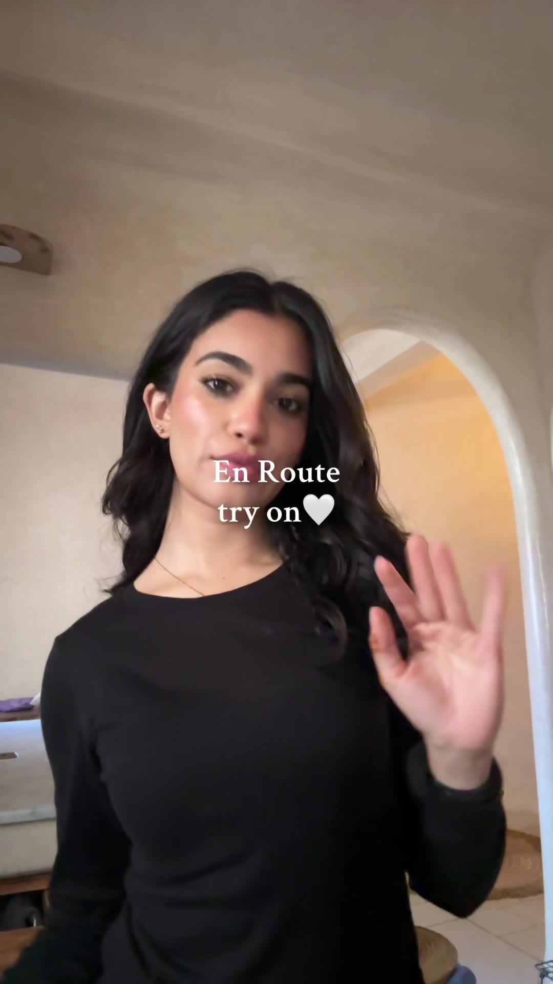 TikTok post by @sensitivebhaddiee for En Route Jewelry. Caption reads: [...] when receiving a package from @en route....