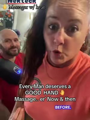 TikTok post by @mandybowers123123 for Nekteck. Caption reads: Hand 🤚 Massager by Nekteck #handmassager....