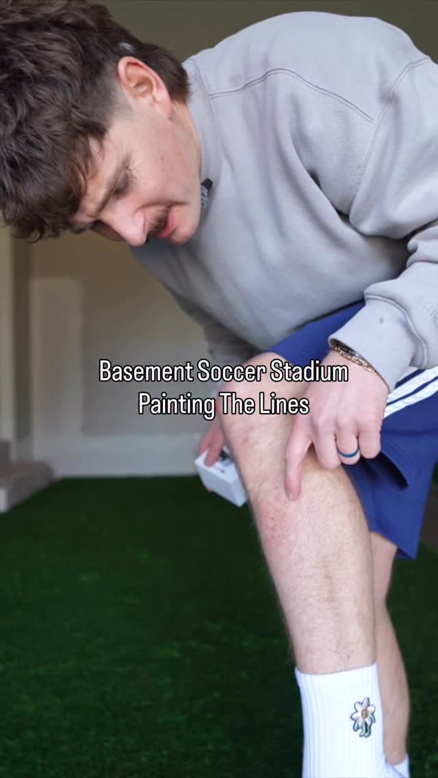 Instagram post by @sidequestdadd for Major League Soccer. Caption reads: Painting the white lines on the Coliseum pitch has....