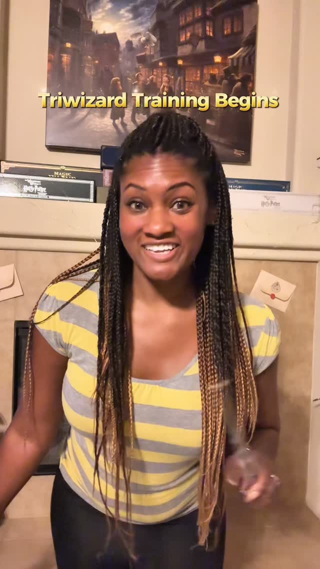 Instagram post by @b_noellefitness for Harry Potter. Caption reads: #ad The Triwizard Tournament is back… and every....