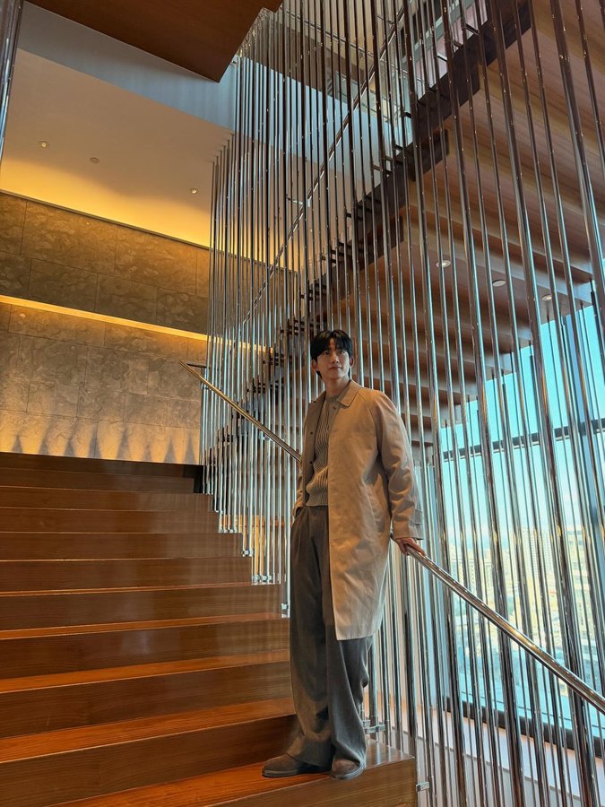Instagram post by @taecyeonokay for Loro Piana. Caption reads: @Loropiana #LoroPiana #LoroPianaFW25 @loropiana.