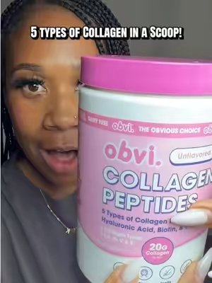 TikTok post by @yagirlcedes for Obvi. Caption reads: The collagen go to! @Obvi #collagen....
