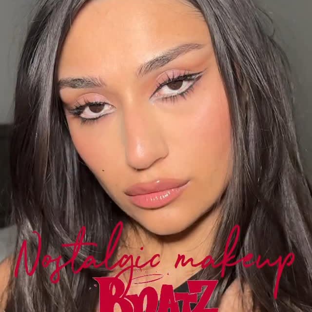 Instagram post by @nush.mu for makeupforever. Caption reads: A soft glam tribute to the Bratz queen herself:....
