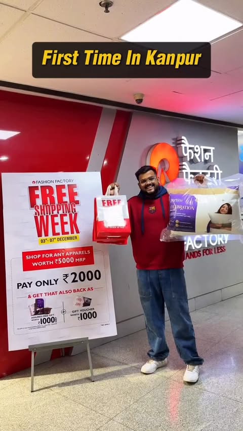 Instagram post by @the.unseen.kanpur for Fashion Factory. Caption reads: 🚨 FREE SHOPPING ALERT! 🚨

📲 Give a missed call....