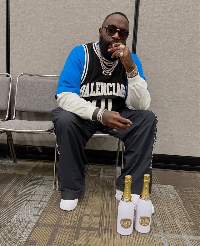 Instagram post by @richforever for Luc Belaire. Caption reads: @officialbelaire 🥂.