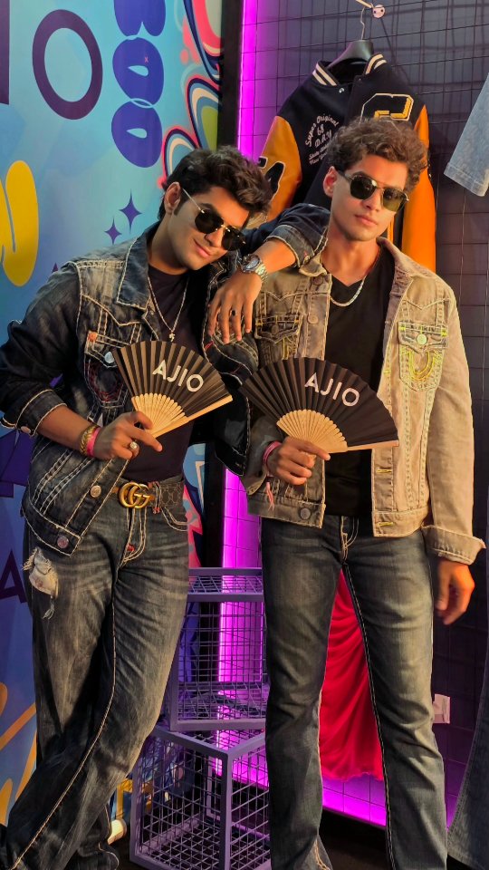 Instagram post by @soboguys for AJIO. Caption reads: #AD We pulled up to Spotify iPop Icons event with....