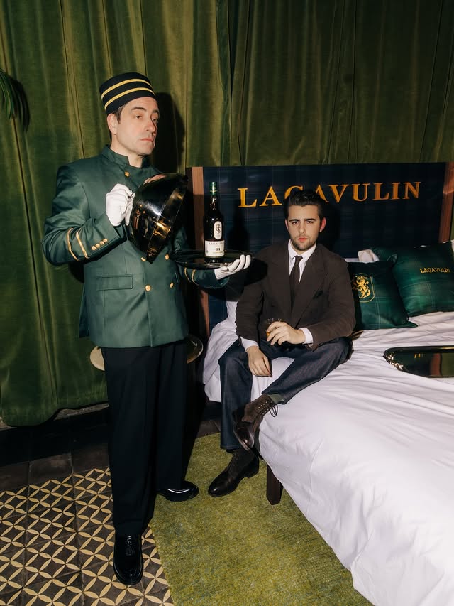 Instagram post by an influencer for Lagavulin. Caption reads: [...] of such a phenomenal launch....