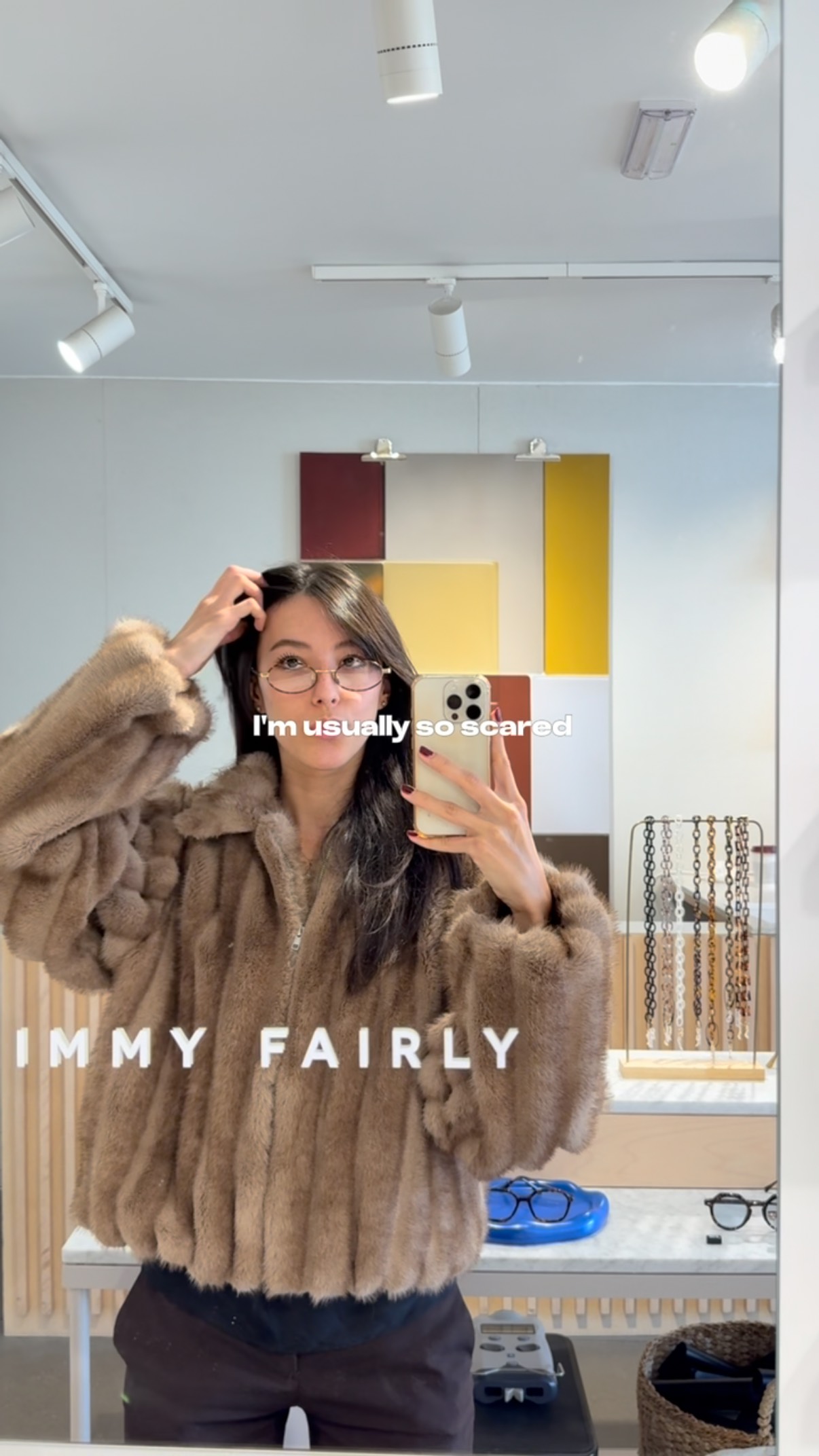 Instagram post by @karen.akc for Jimmy Fairly. Caption reads: obsessed with these 👓✨ 

@jimmyfairly #gifted.