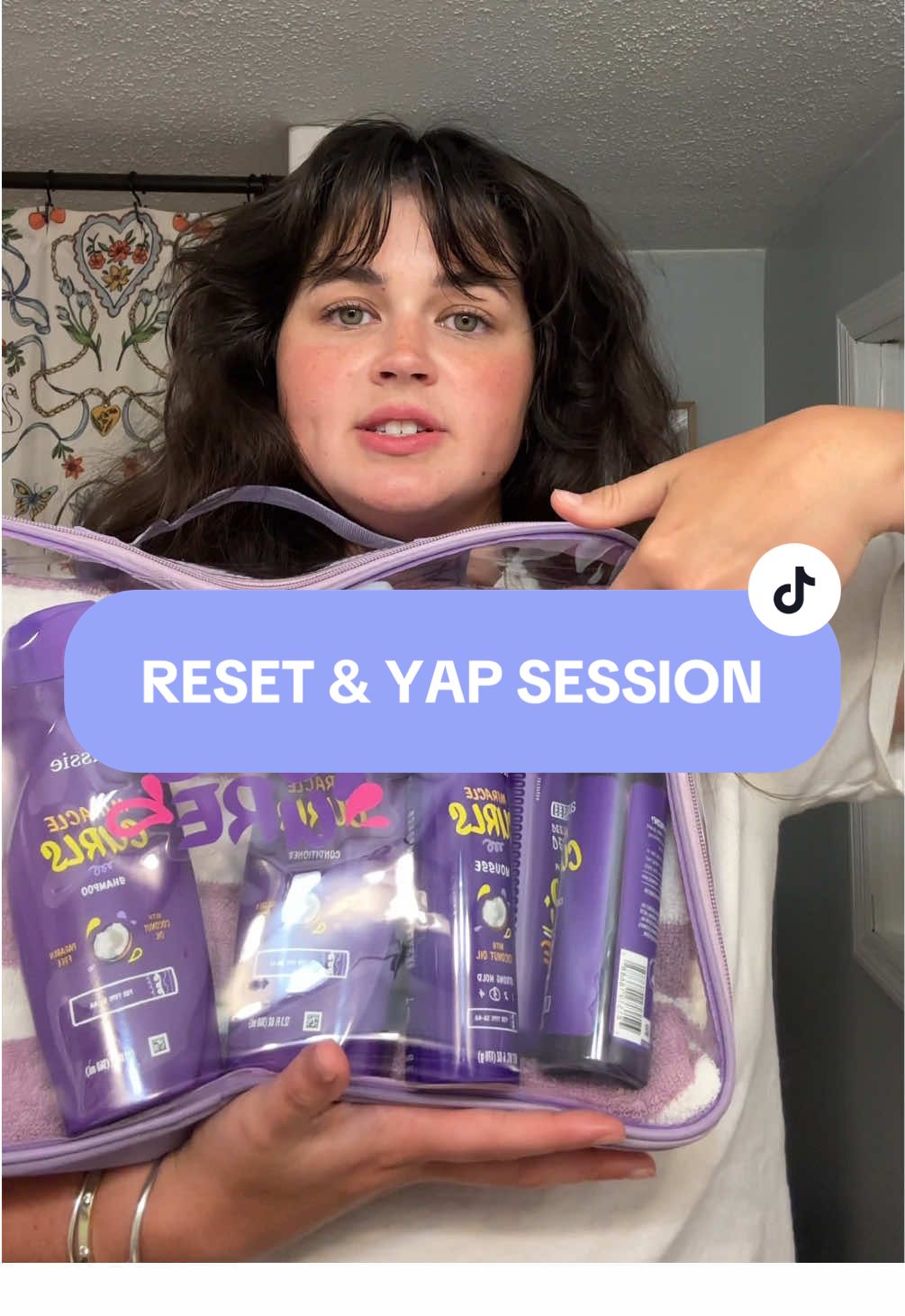 TikTok post by @koolieclone for Aussie Hair. Caption reads: this yap session and reset healed me 😌 thank you....