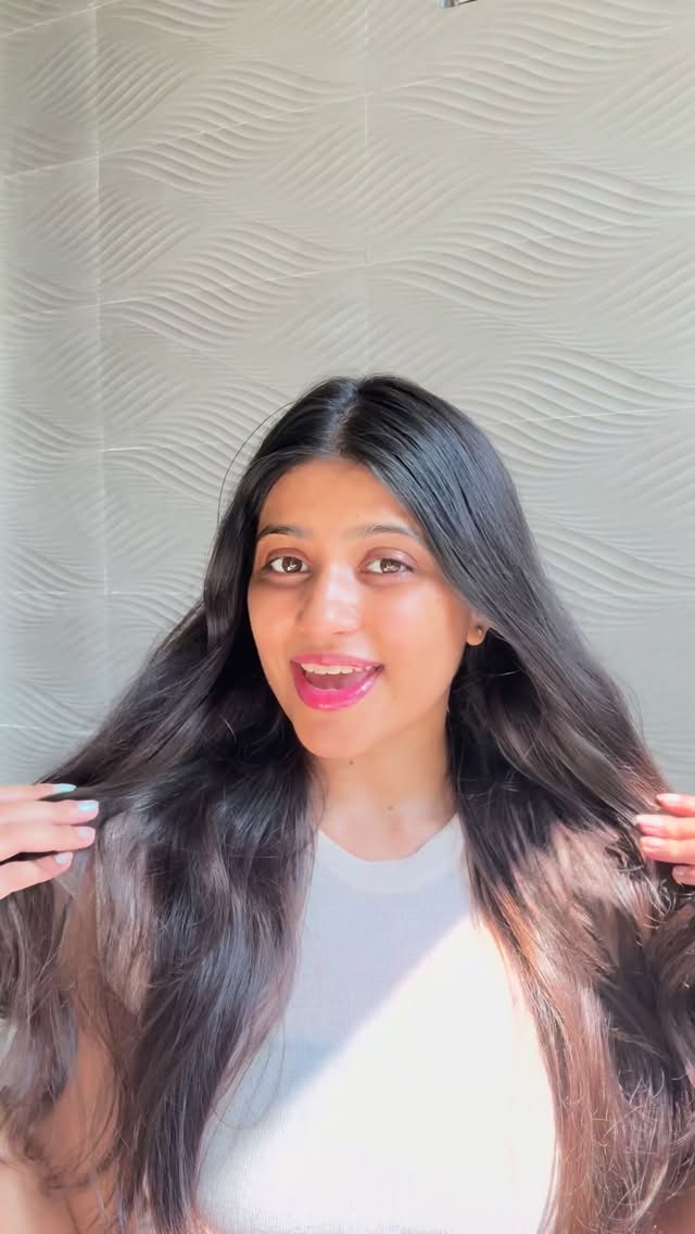 Instagram post by @niharika_artistry for Vedix. Caption reads: When I thought my hair had given up,....