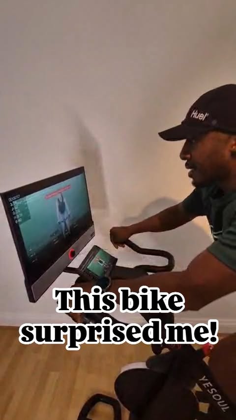 Instagram post by @besmartgetfit for YESOUL FITNESS. Caption reads: Immersive Riding Experience 🚲 🔋 I’ve usee the....