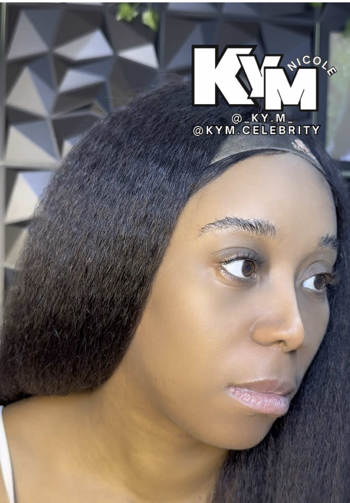 TikTok post by @kym_celebrity for Lashview. Caption reads: Effortless glam in minutes with Lashview Magnetic....