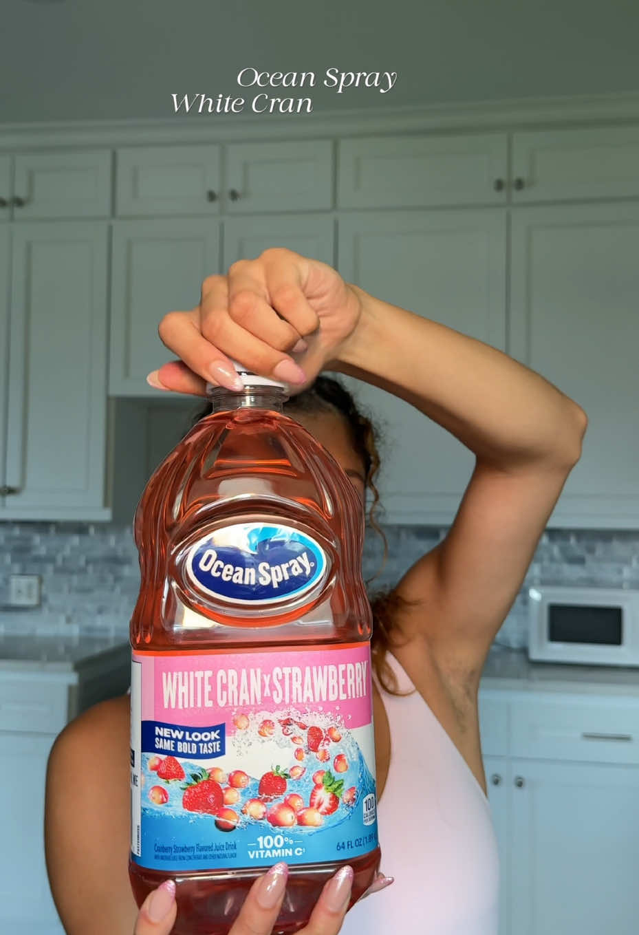 TikTok post by @jackielabonita for Ocean Spray. Caption reads: [...] my pink pilates princess era like @Ocean....