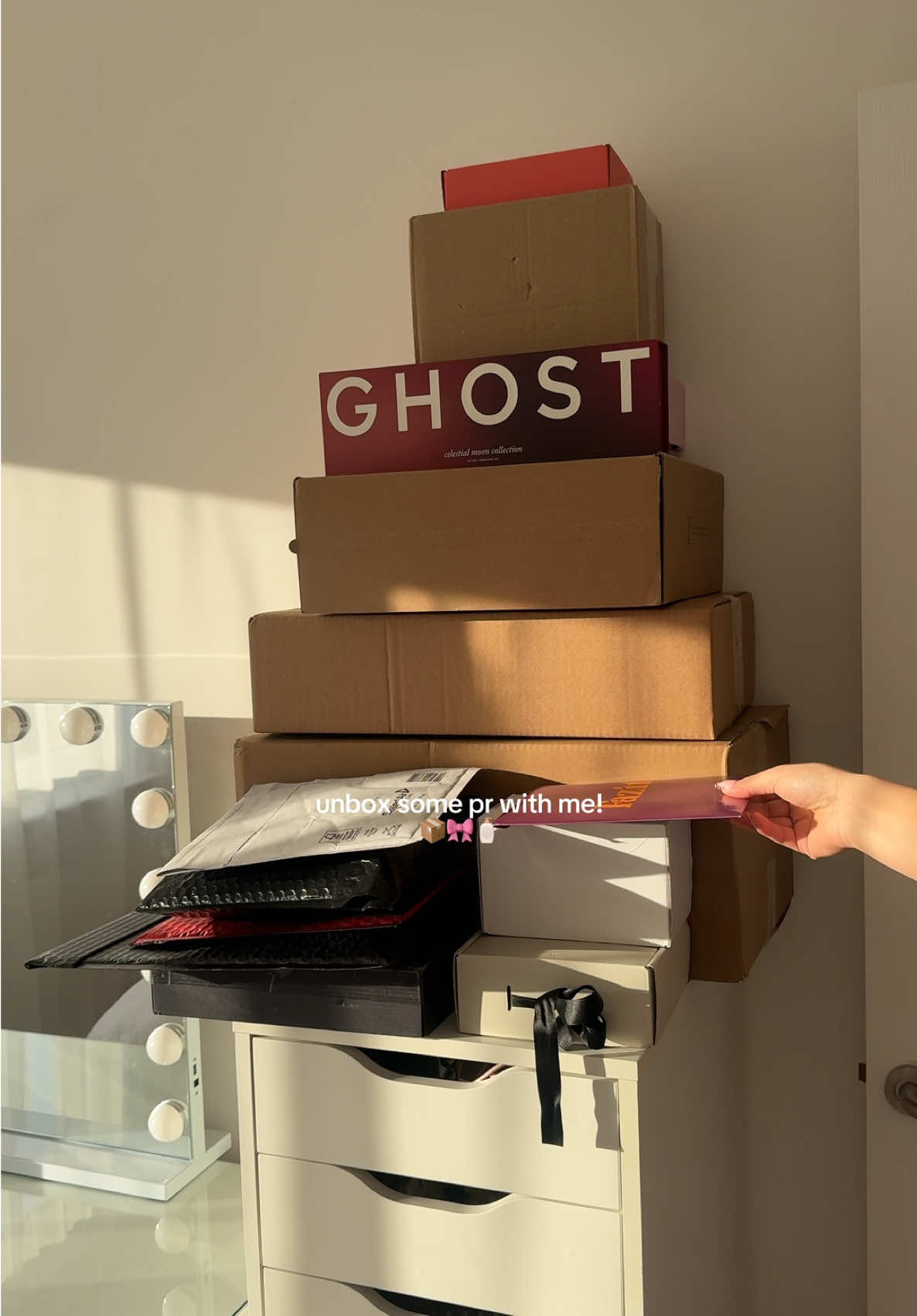 TikTok post by @oliwiasierakowskavlogs for Ellis Brooklyn. Caption reads: asmr pr unboxing! I think this is my favourite one....