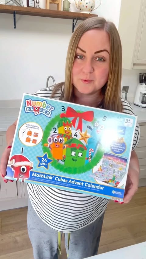 Instagram post by @learningthroughplay8 for Learning Resources. Caption reads: AD - Everybody has a chocolate advent calendar,....