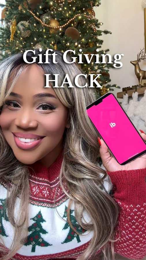 Instagram post by @makeitwithmicah for Ibotta. Caption reads: [...] shopping for the holidays, I turned to....