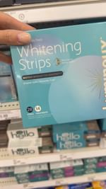 Instagram post by @simply_darlings for Lumineux by Oral Essentials. Caption reads: Comment SHOP below to receive a DM with the link....