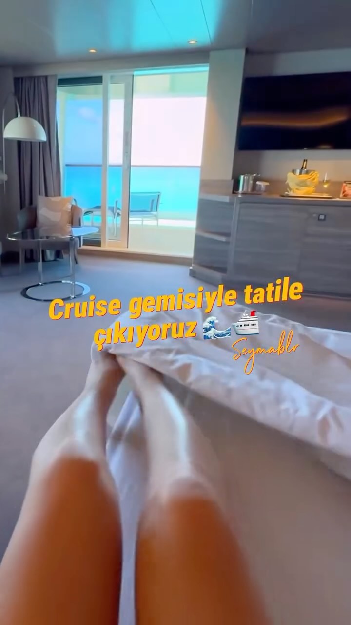Instagram post by @seymablr for MSC Cruises Official. Caption reads: Cruise gemisiyle 7 günlük muhteşem bir tatile....