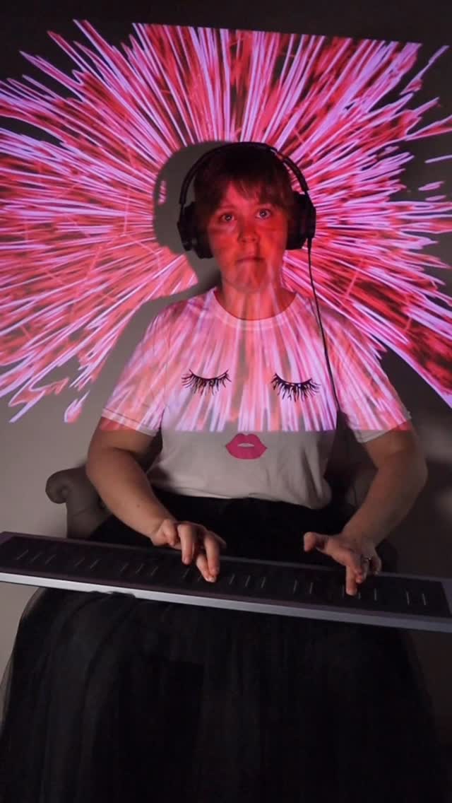 Instagram post by @lnadoesaudiostuff for Roli. Caption reads: Using the expressive MPE controls on the ROLI....