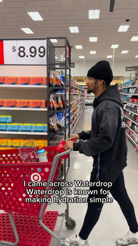 Instagram post by @phoenix_sproles for Waterdrop. Caption reads: Been loving waterdrop® lately and now it’s....