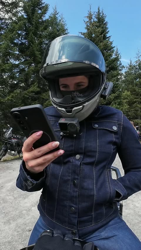 Instagram post by @usernamekate for Holafly. Caption reads: [...] go! ✈️🏍️🌍 That's why I've been using....