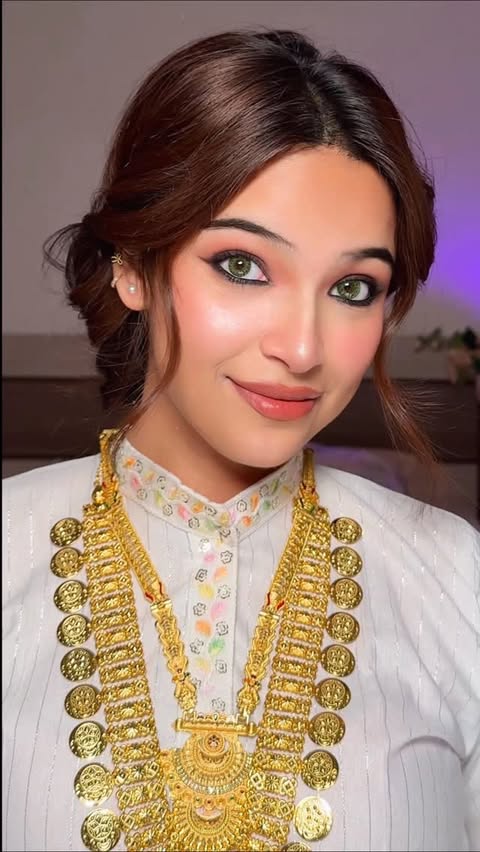 Instagram post by @___ilma_malik___ for Aqualens. Caption reads: Recreated this stunning eye look of Kriti Sanon....