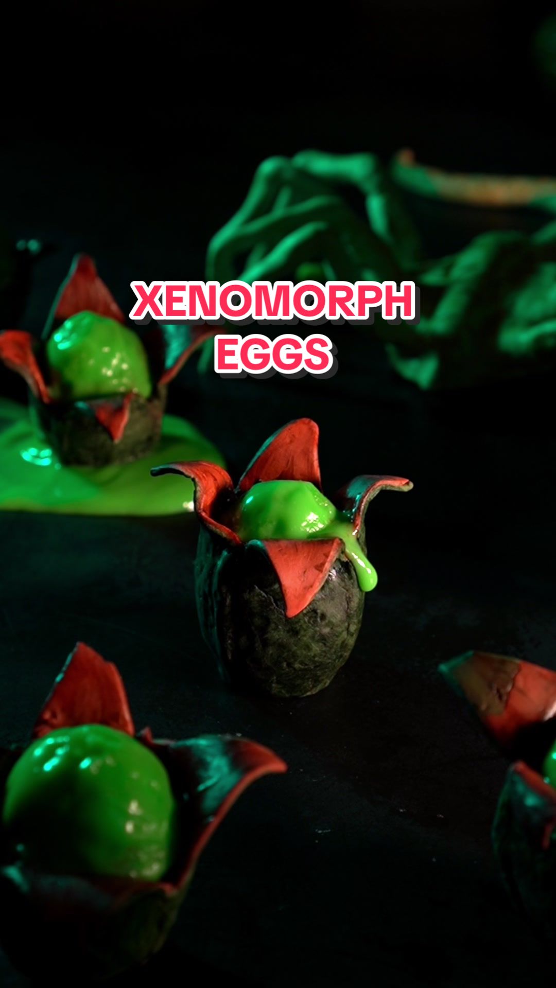 TikTok post by @nikkalcaraz for FX Networks. Caption reads: Hatching something extraterrestrial! Xenomorph Egg....