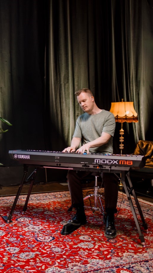 Instagram post by @johannesgroth for Yamaha. Caption reads: Johannes Groth performs “Jubilo” on the Yamaha....