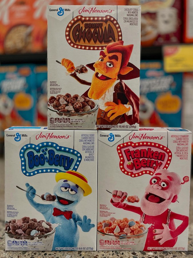 Instagram post by @the_cerealqueen for Albertsons. Caption reads: The iconic Monster’s of cereal are back but as....