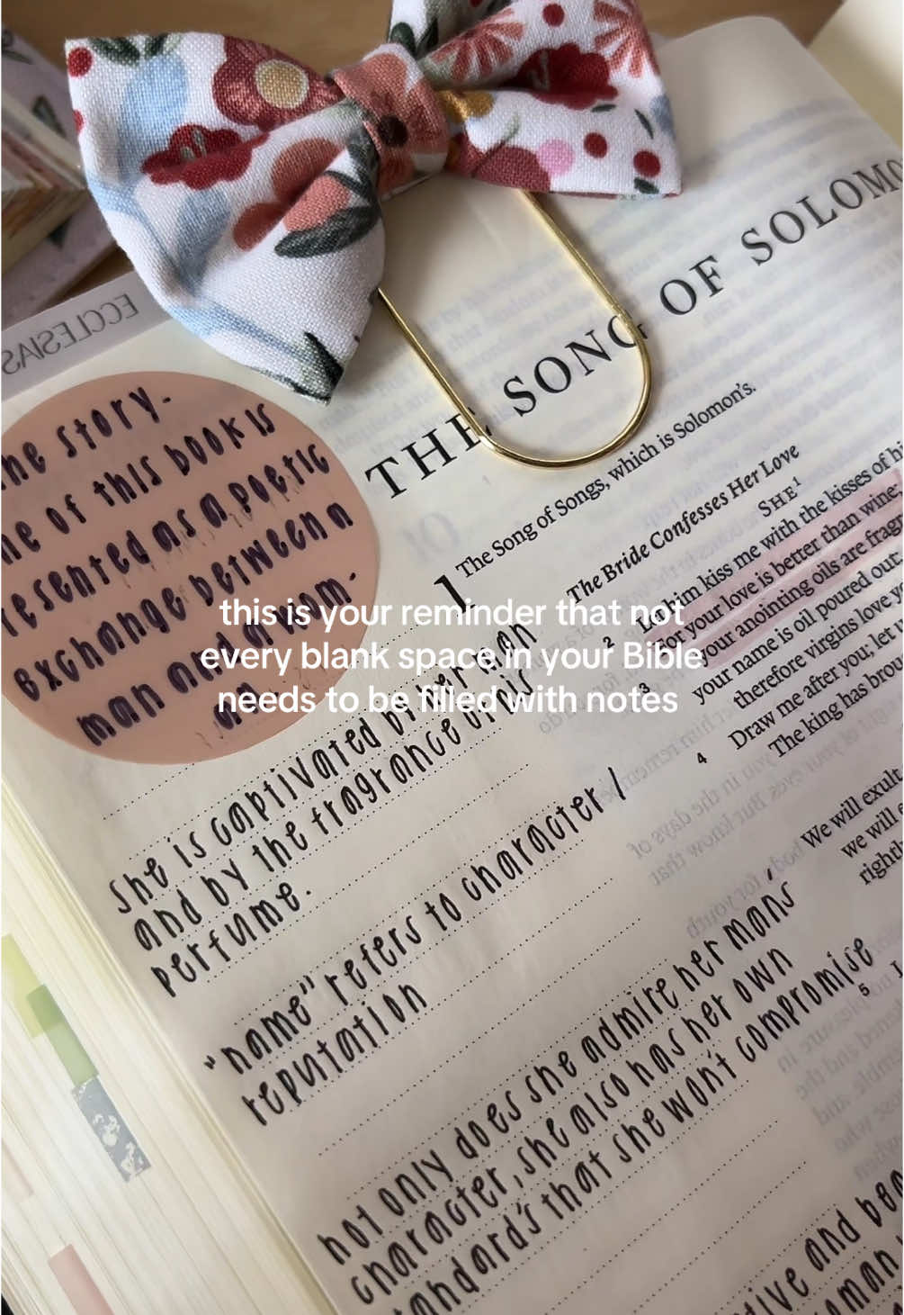 TikTok post by @sydneyjournals for Mr. Pen. Caption reads: just open your Bible. read your Bible. God doesn’t....