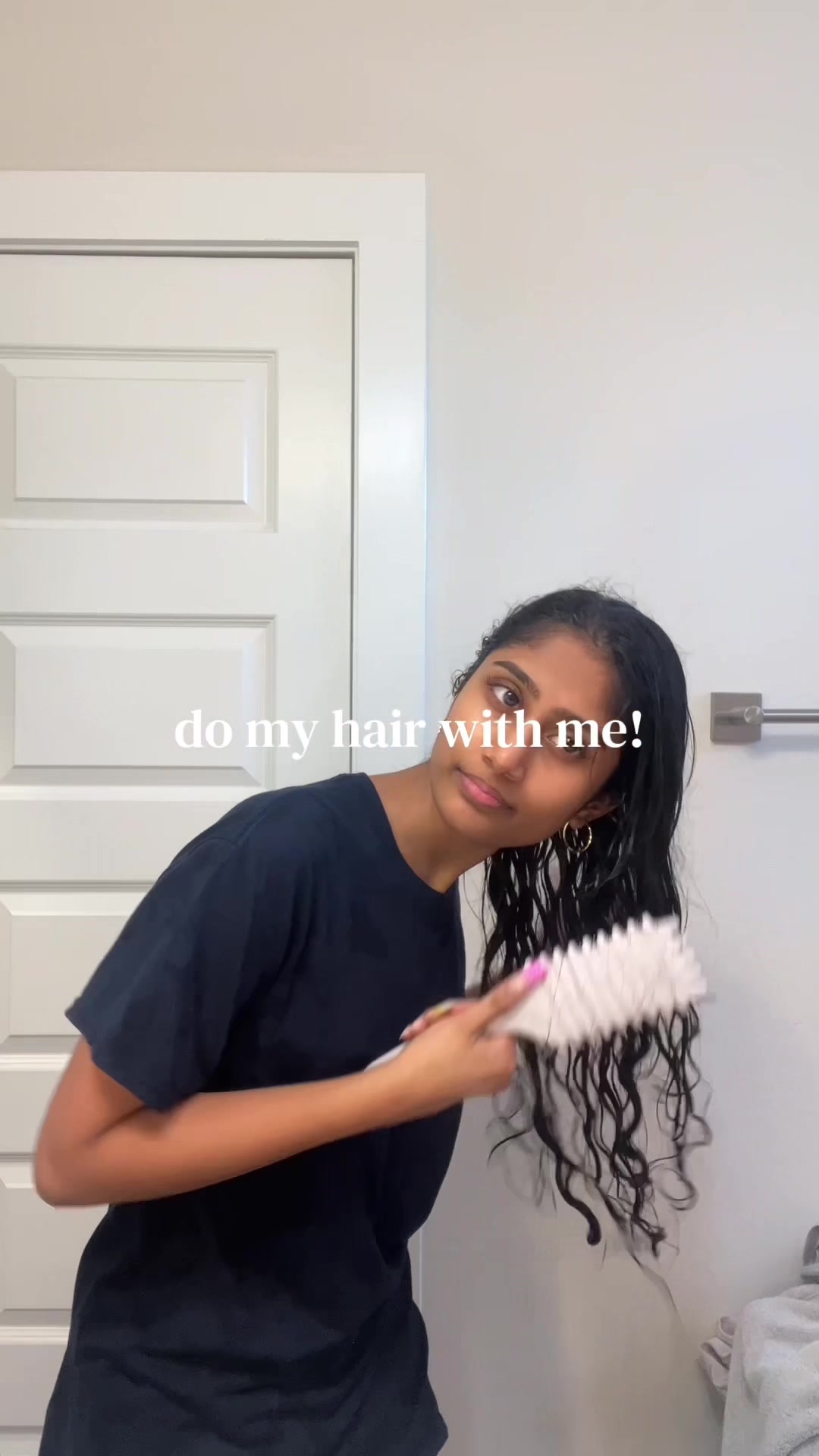 TikTok post by @iconicsunny_ for Not Your Mother's. Caption reads: [...] 10% off all @BounceCurl products!! @Not Your....