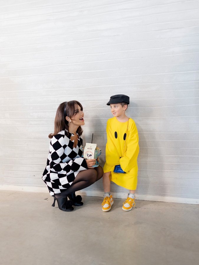 Instagram post by @nojoud_alrumaihi for Moschino. Caption reads: Unposted from Milan 🥛
@moschino.