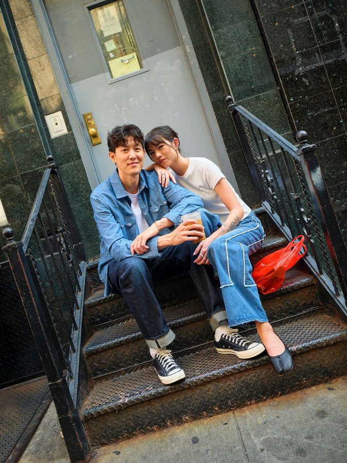 Instagram post by @cabagges.world for AG Jeans. Caption reads: A day with us, always spent in denim @agjeans #ad....