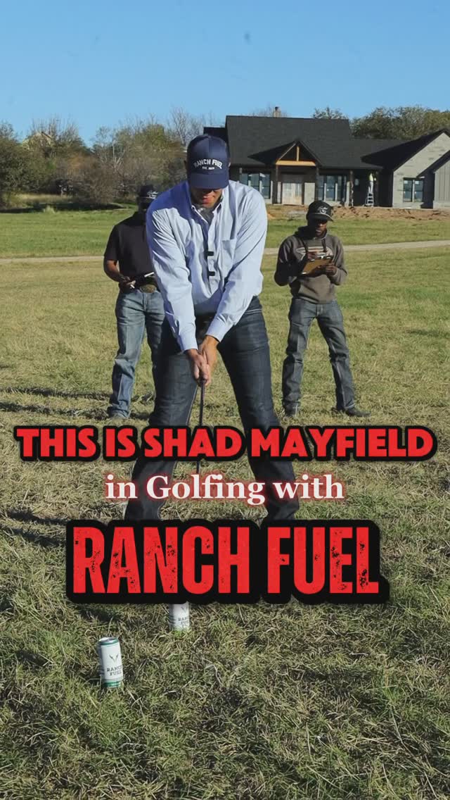 Instagram post by @themoneymayfield for Ranch Fuel. Caption reads: Who would have thought golfing with Ranch Fuel....