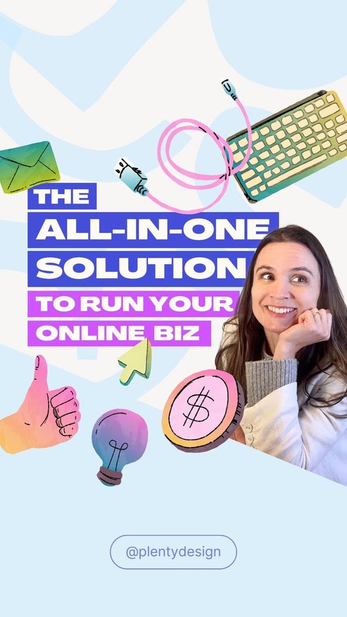 Instagram post by @plentydesign for Podia. Caption reads: YOU’RE GONNA WANNA USE PODIA⁠ 🏆 ⁠ In January I....