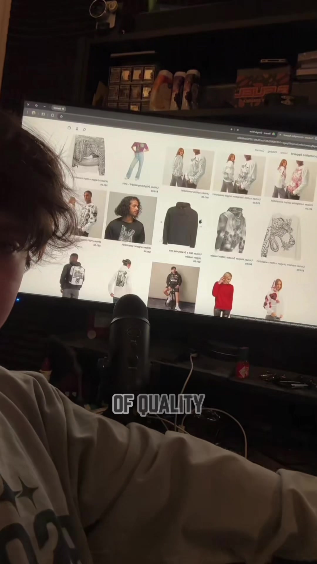 TikTok post by @criminal__acttv for Printful. Caption reads: @Printful already can print everything I make…....