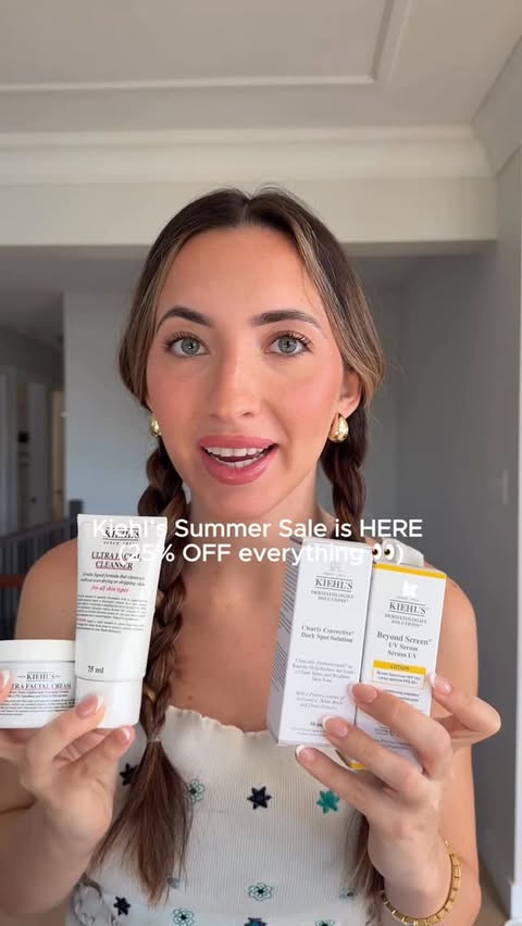 Instagram post by @rosinavalcheva for Kiehl's Since 1851. Caption reads: Kiehl’s Summer Sale is finally here ☀️✨....
