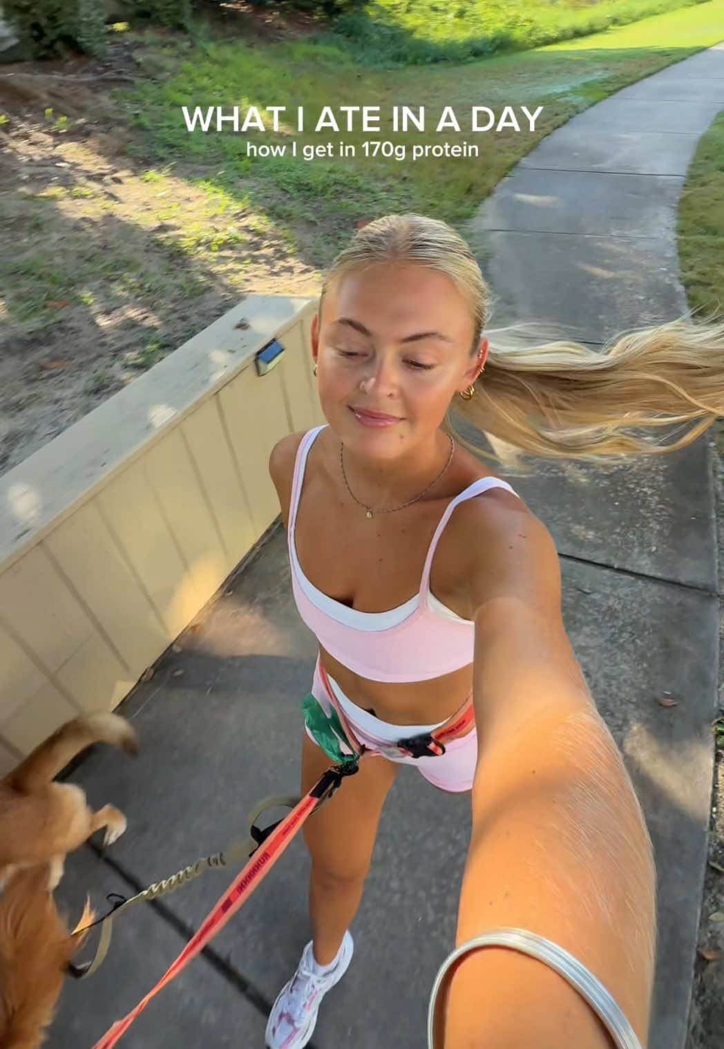 TikTok post by @rainbowsunshineandclover for Amylu Foods. Caption reads: let’s go through a full day of eats as a personal....