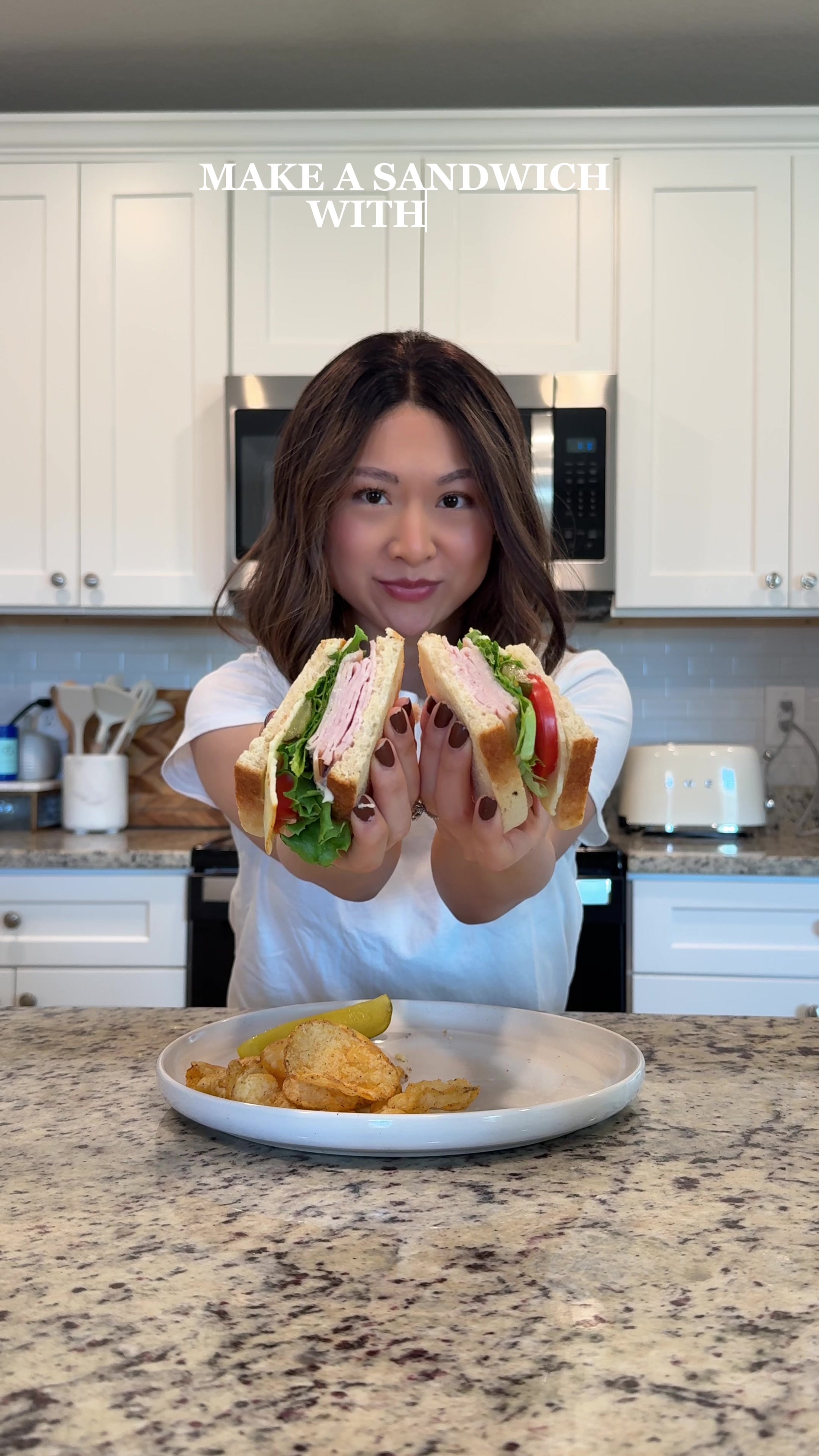 TikTok post by @stephinguyen for Little Leaf Farms. Caption reads: been on a sandwich kick lately and @Little Leaf....