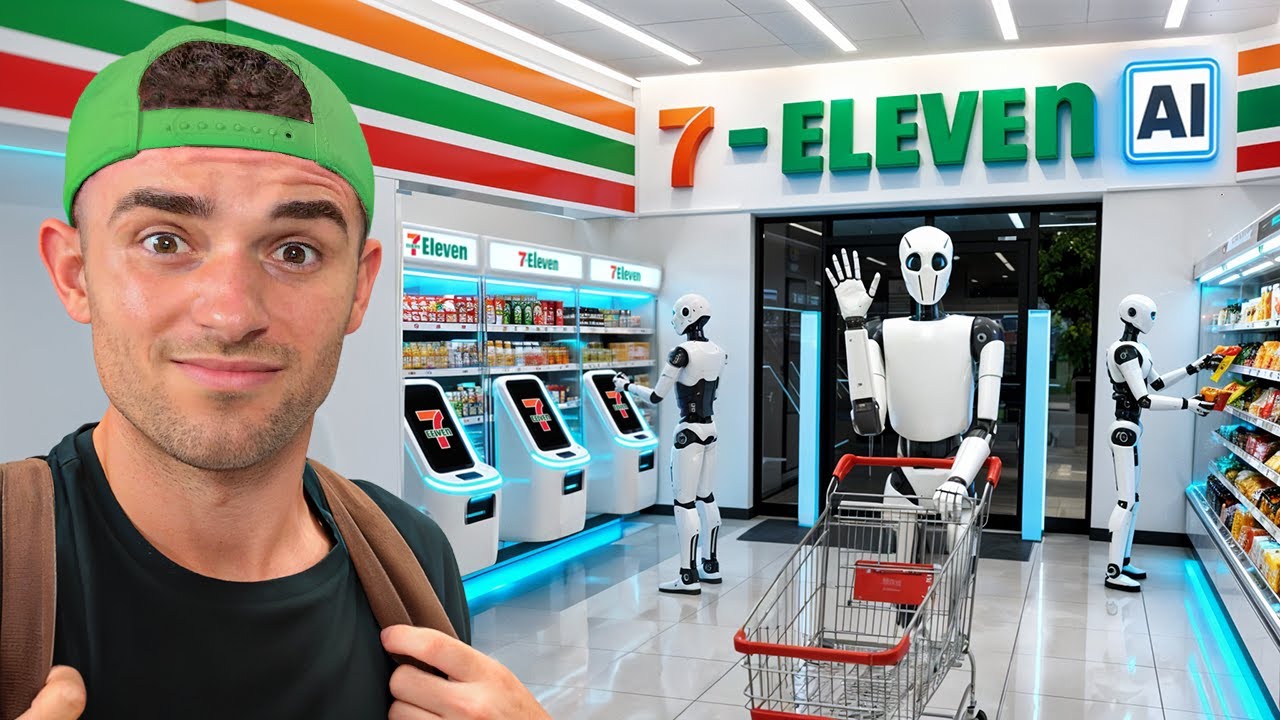 YouTube post by @Sambucha for Grammarly. Caption reads: I Investigated AI Stores.