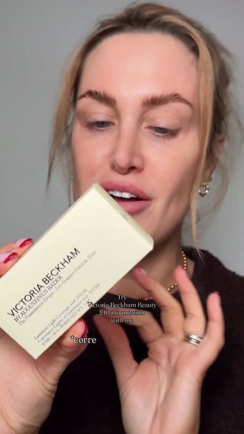 Instagram post by @theglamshamrock for Augustinus Bader. Caption reads: Let’s try the infamous @victoriabeckhambeauty x....