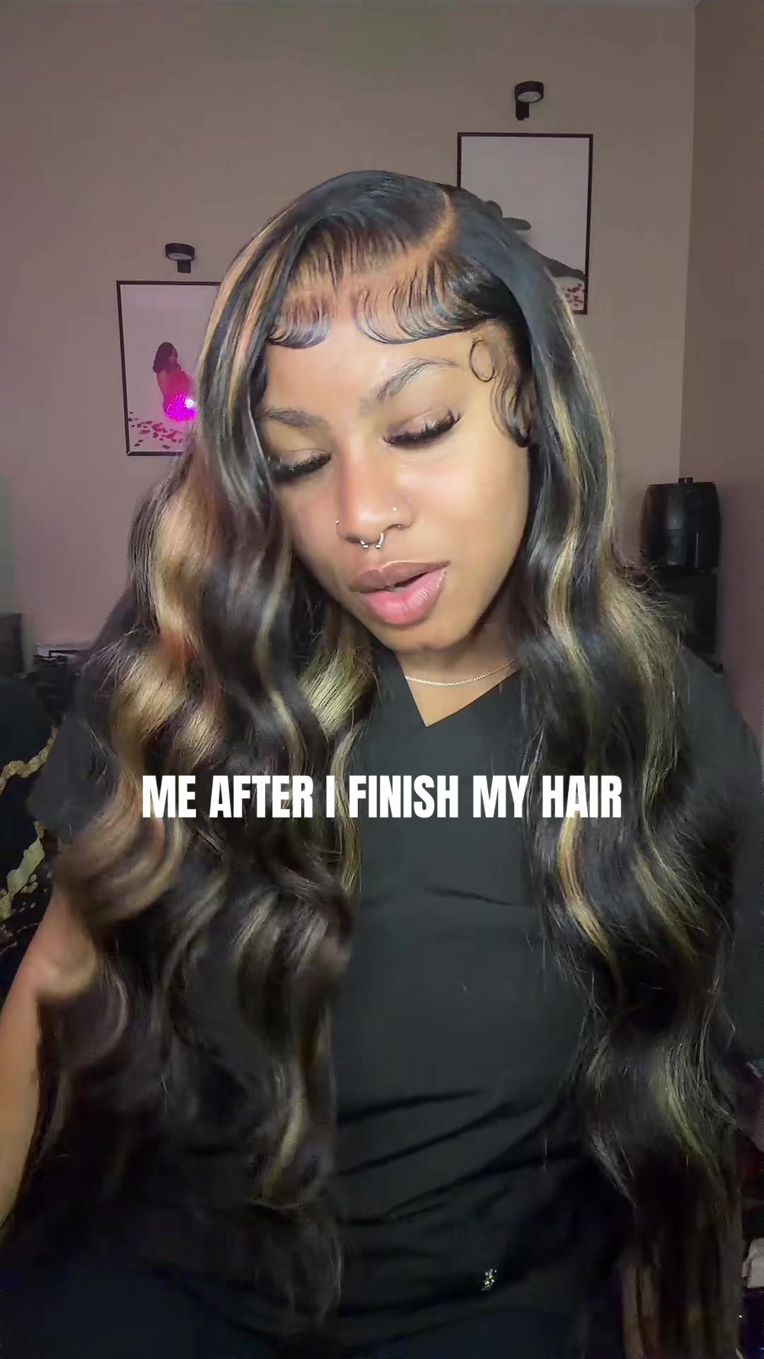 TikTok post by @fivestarjt for Quandian Hair. Caption reads: literally 😍😂 @QUANDIAN Hair #humanhair....