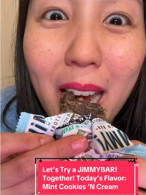 TikTok post by @thetiffanyyuen for JiMMYBAR!. Caption reads: GIFTED by @JiMMYBAR Functional Protein and [...].