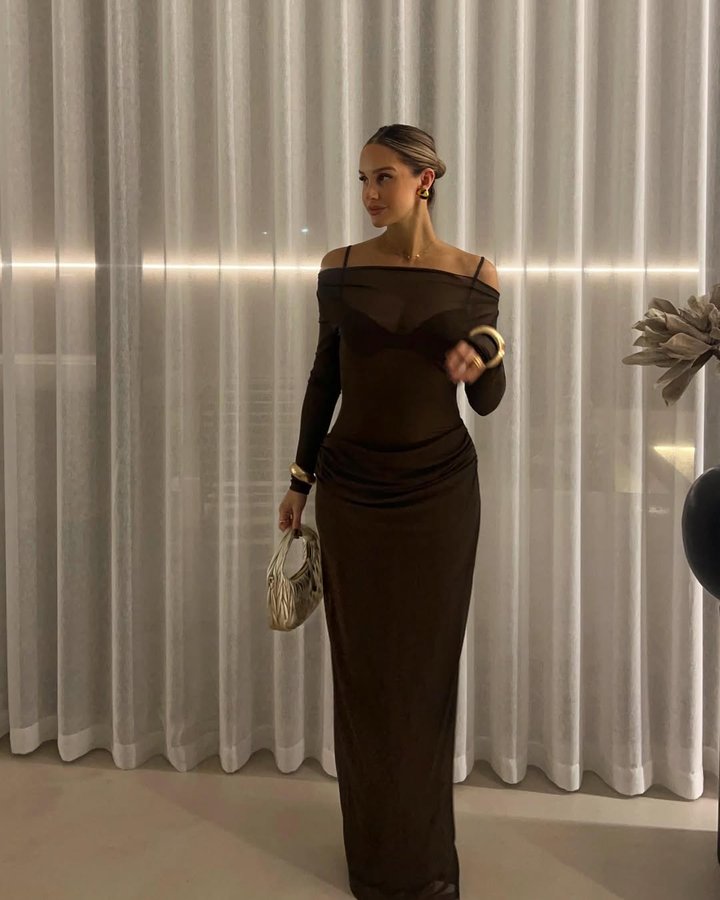 Instagram post by @emilyshak for Mars The Label. Caption reads: 🤎🥂

@marsthelabel 'EMILYS10' for discount 

AD.