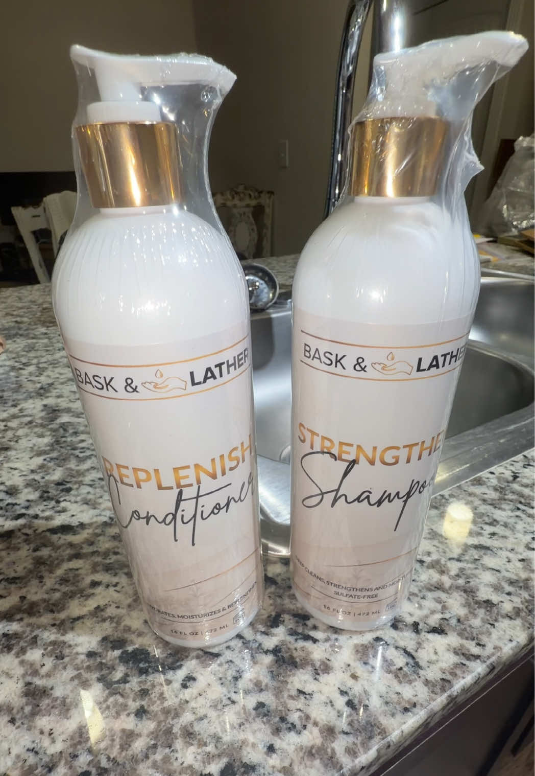 TikTok post by @lifewithshanteranee for Bask and Lather Co. Caption reads: @Bask and Lather Co these two products made wash....
