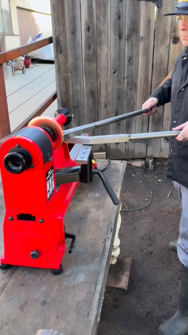 Instagram post by @bhoodfab for Lincoln Electric. Caption reads: I have been fascinated with metal spinning for a....