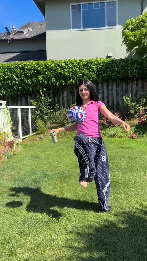 Instagram post by @violetsw0rld for Bang Energy Drink. Caption reads: getting fly and playing some footy with....